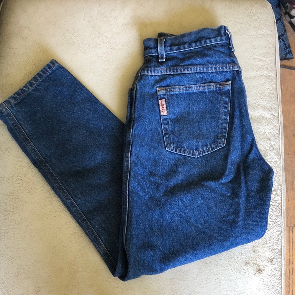 Vintage Gitano size 28 blue denim high rise straight leg jeans